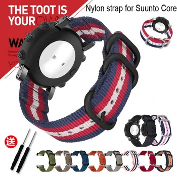 Faixa de Nylon Pulseira Para Relógio Suunto Core Band Sports Tecido de Lona Repacement de Pulso Pulseira Bracelete com Ferramenta