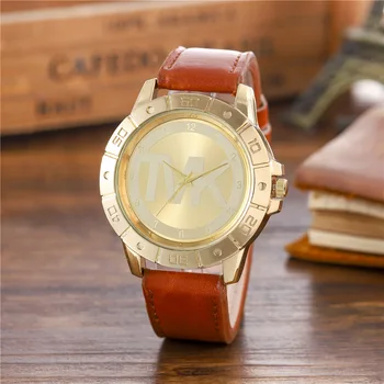 Moda Grande Dial de Luxo, Mulheres Relógios de Quartzo Preto Relógios de pulso Unissex em Couro TVK Relógio de Marca Para Homem, Presente Namorada relógio