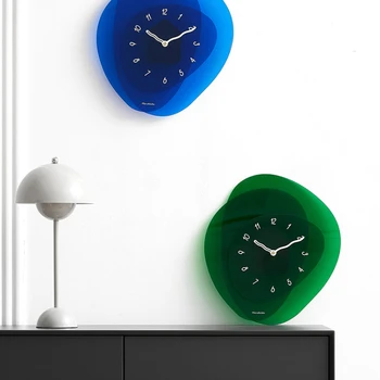 O Nordic Light Luxo De Parede Pingente Sala De Estar, Relógio Moderno E Simples Casa De Arte Decorativo Relógio De Parede
