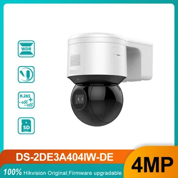 Original de 3 polegadas 4 MP, Zoom Óptico de 4X DS-2DE3A404IW-DE IR Velocidade de Rede Dome Câmera de Segurança ao ar livre Cam IP66