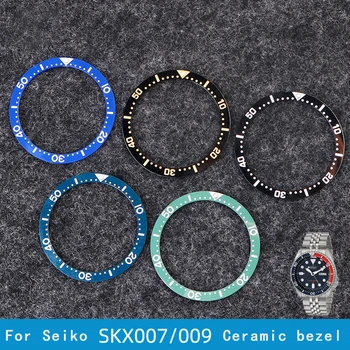 Relógio cerâmico do anel adapta-se a Seiko cerâmica escala anel, e reformas para Seiko skx007 / 009 hemide série relógio masculino acessórios