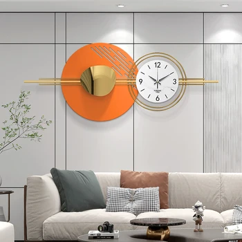 Silêncio Nórdicos Relógio de Parede Sala de estar, Estética Metal Minimalismo Relógios de Luxo, Grandes Reloj De La Pared a Decoração do Quarto do WWH20XP