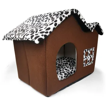 Simples Macio Casa de Cachorro Inverno Quente Dobrável Cachorro Tapete Canil de Algodão Engrossar a Maca de Gato com Almofada Lavável Confortável Cama do animal de Estimação